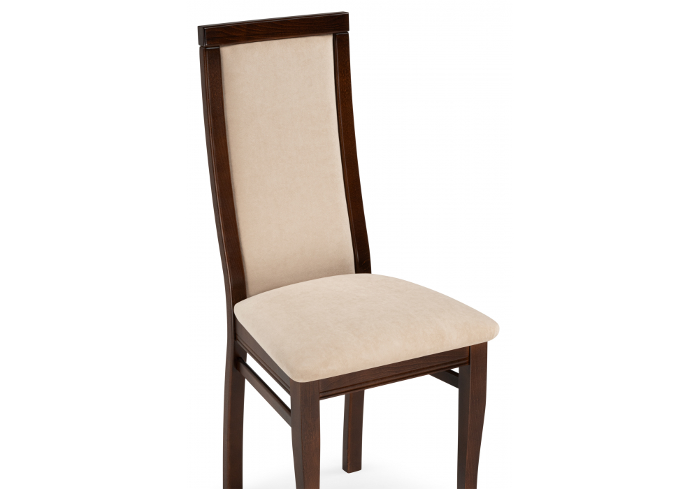 Деревянный стул Давиано велюр тедди 008 / орех темный