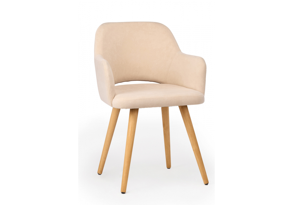 Деревянный стул Эолин 360 бежевый (glory 03) / светлое дерево