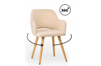 Деревянный стул Эолин 360 бежевый (glory 03) / светлое дерево