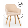 Деревянный стул Эолин 360 бежевый (glory 03) / светлое дерево