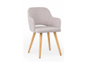 Деревянный стул Эолин 360  светло-серый (glory 36) / светлое дерево
