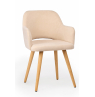 Деревянный стул Эолин бежевый (glory 03) / светлое дерево