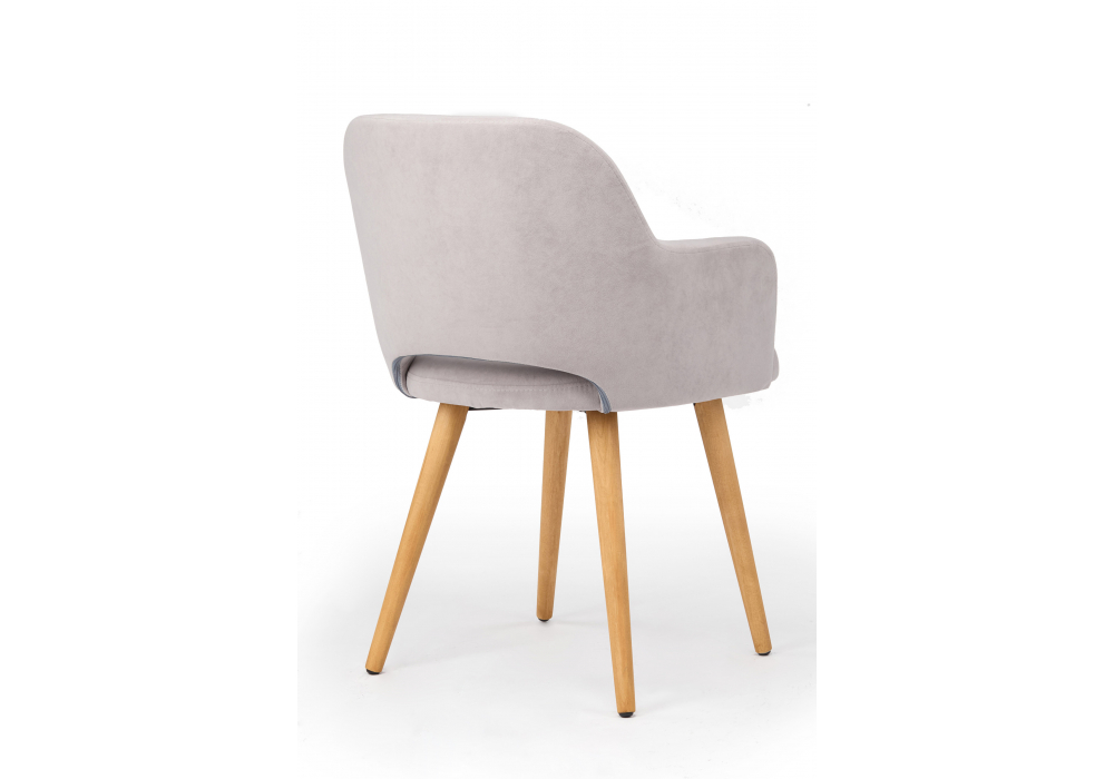 Деревянный стул Эолин светло-серый (glory 36) / светлое дерево