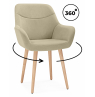 Деревянный стул Флюид 360 бежевый (zd 210) / светлое дерево