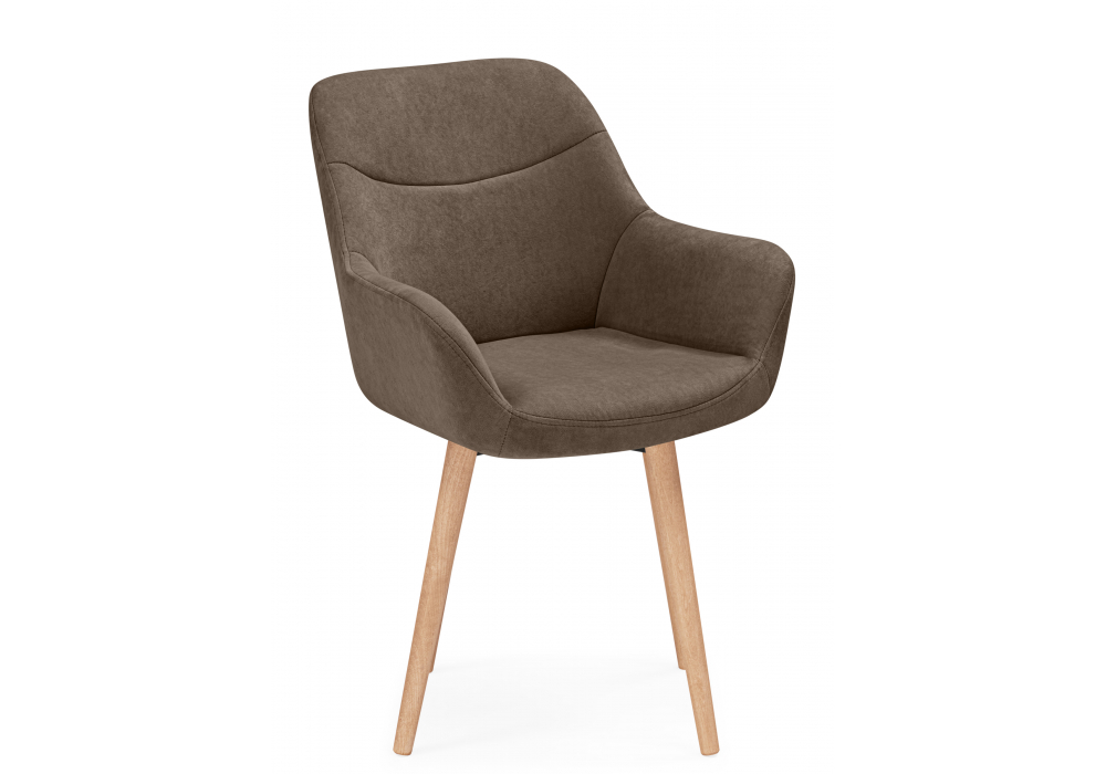 Деревянный стул Флюид 360 коричневый (glory 08) / светлое дерево