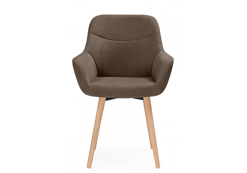 Деревянный стул Флюид 360 коричневый (glory 08) / светлое дерево