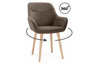 Деревянный стул Флюид 360 коричневый (glory 08) / светлое дерево