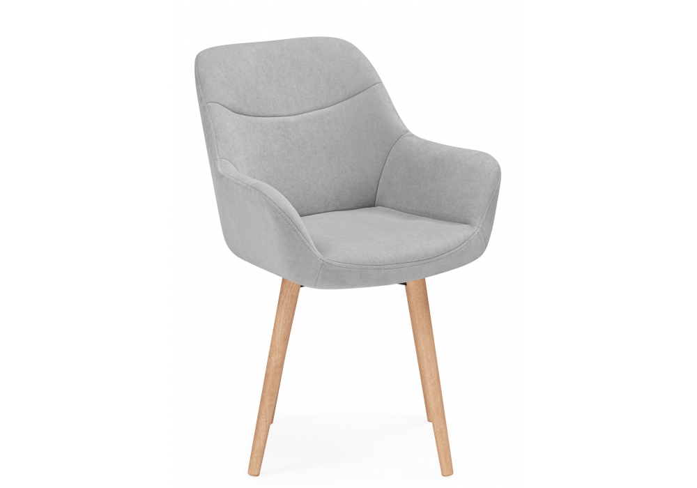 Деревянный стул Флюид 360 светло-серый (zd 960) / светлое дерево