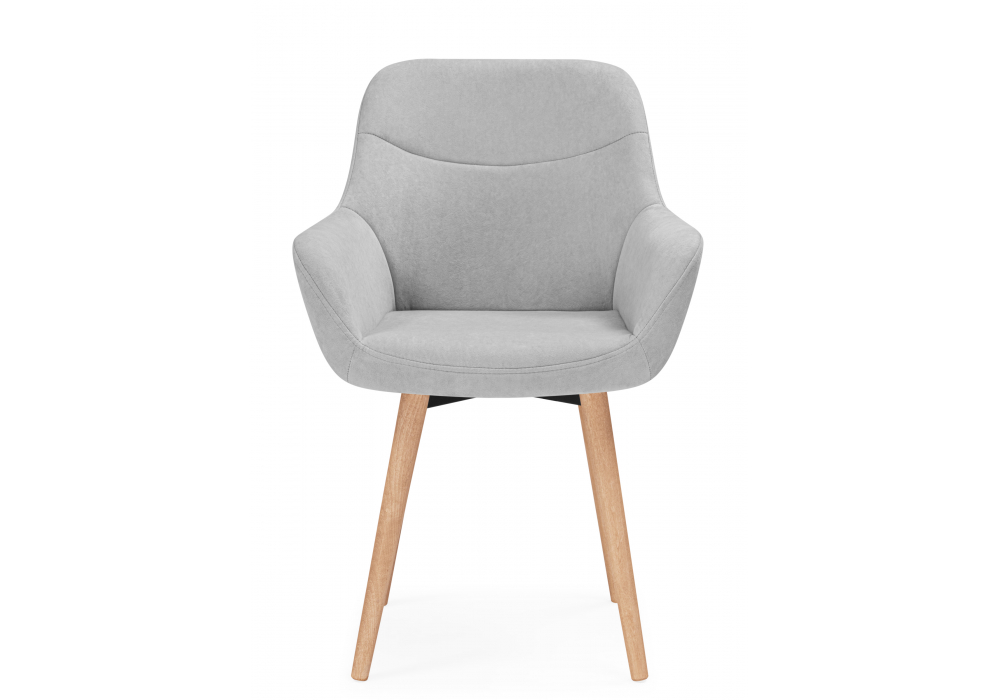 Деревянный стул Флюид 360 светло-серый (zd 960) / светлое дерево