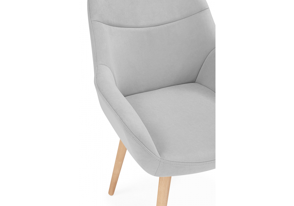 Деревянный стул Флюид 360 светло-серый (zd 960) / светлое дерево