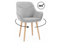 Деревянный стул Флюид 360 светло-серый (zd 960) / светлое дерево