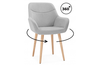 Деревянный стул Флюид 360 светло-серый (zd 960) / светлое дерево