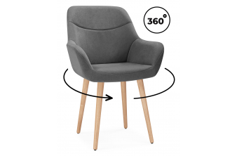 Деревянный стул Флюид 360 темно-серый (zd 995) / светлое дерево