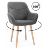 Деревянный стул Флюид 360 темно-серый (zd 995) / светлое дерево