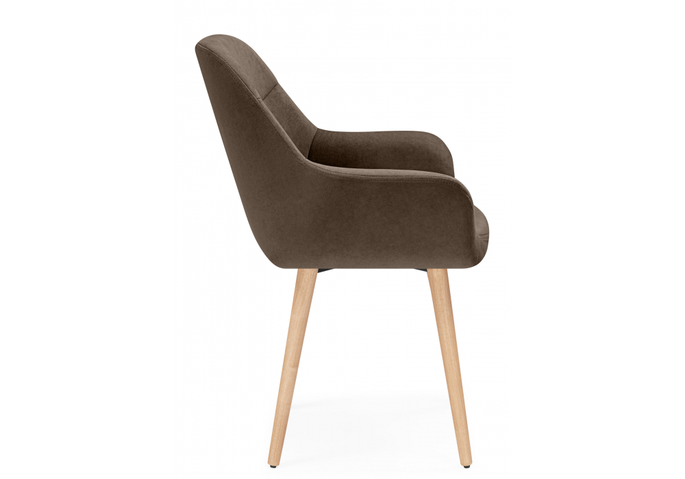 Деревянный стул Флюид коричневый (glory 08) / светлое дерево