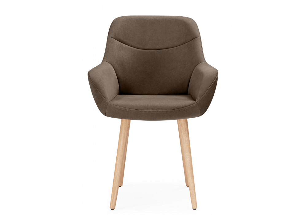 Деревянный стул Флюид коричневый (glory 08) / светлое дерево