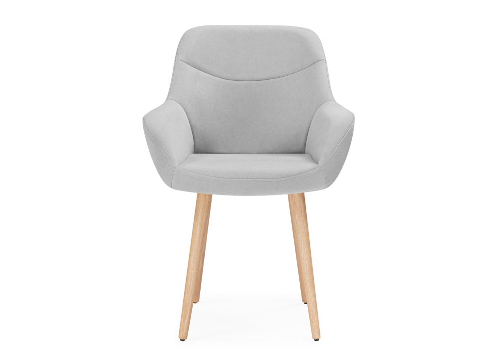 Деревянный стул Флюид светло-серый (zd 960) / светлое дерево