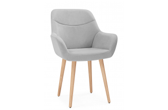 Деревянный стул Флюид светло-серый (zd 960) / светлое дерево