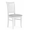 Деревянный стул Фрезино с проножкой серый велюр / белый