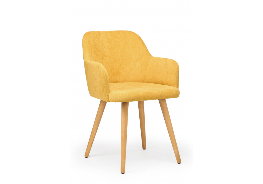 Деревянный стул Инфини 360 горчичный (ocean 016) / светлое дерево