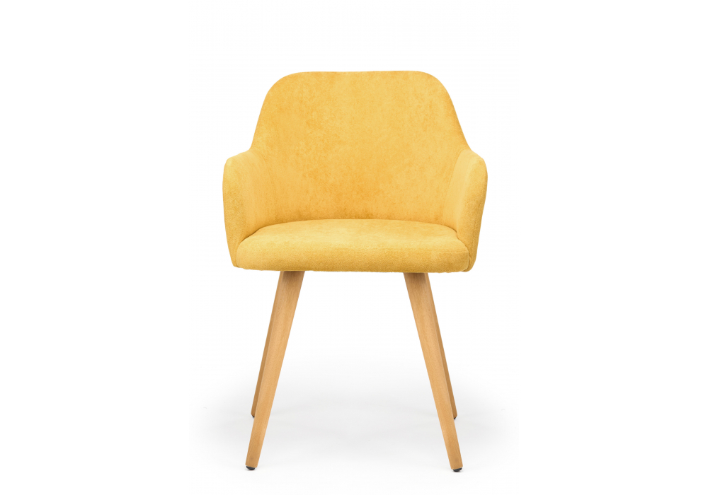 Деревянный стул Инфини 360 горчичный (ocean 016) / светлое дерево