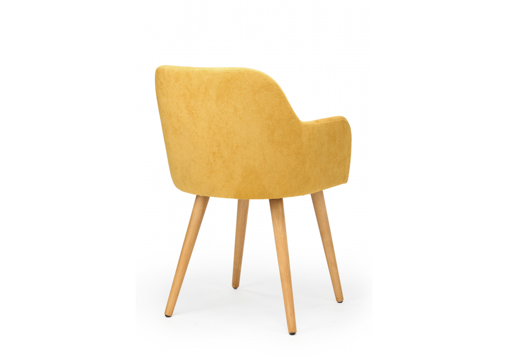 Деревянный стул Инфини 360 горчичный (ocean 016) / светлое дерево