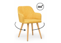 Деревянный стул Инфини 360 горчичный (ocean 016) / светлое дерево