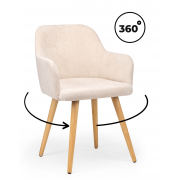 Деревянный стул Инфини 360 латте (ocean 003) / светлое дерево