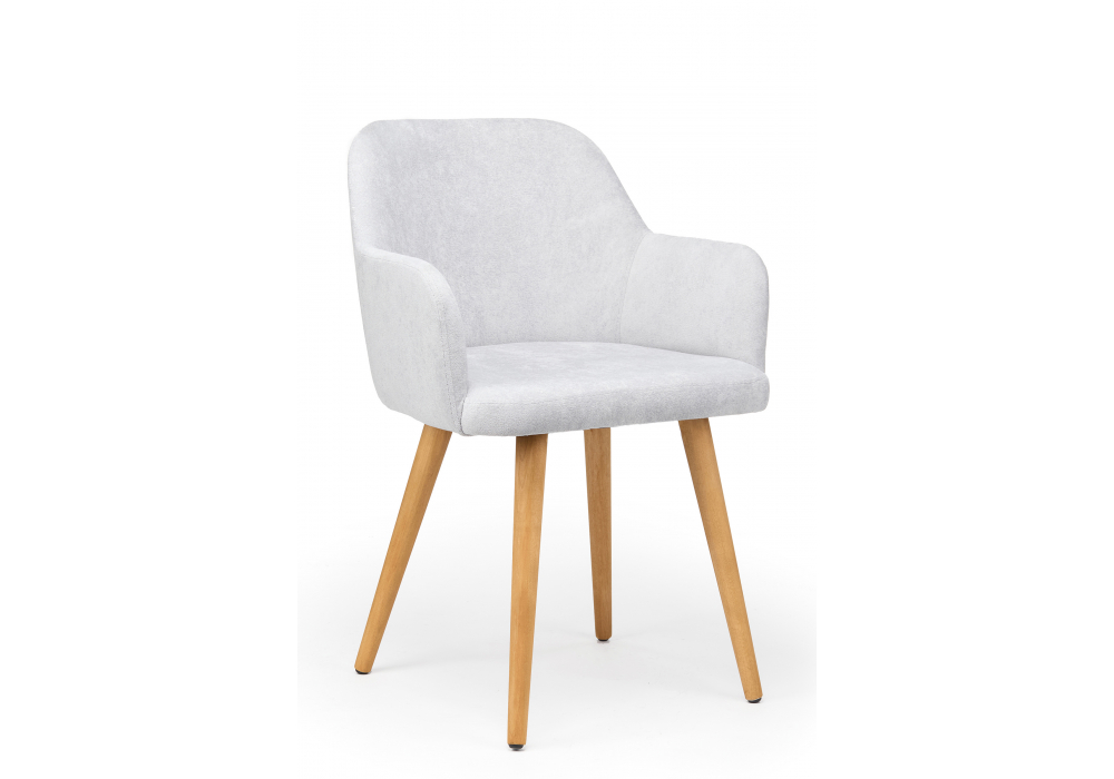 Деревянный стул Инфини 360 светло-серый (ocean 021) / светлое дерево