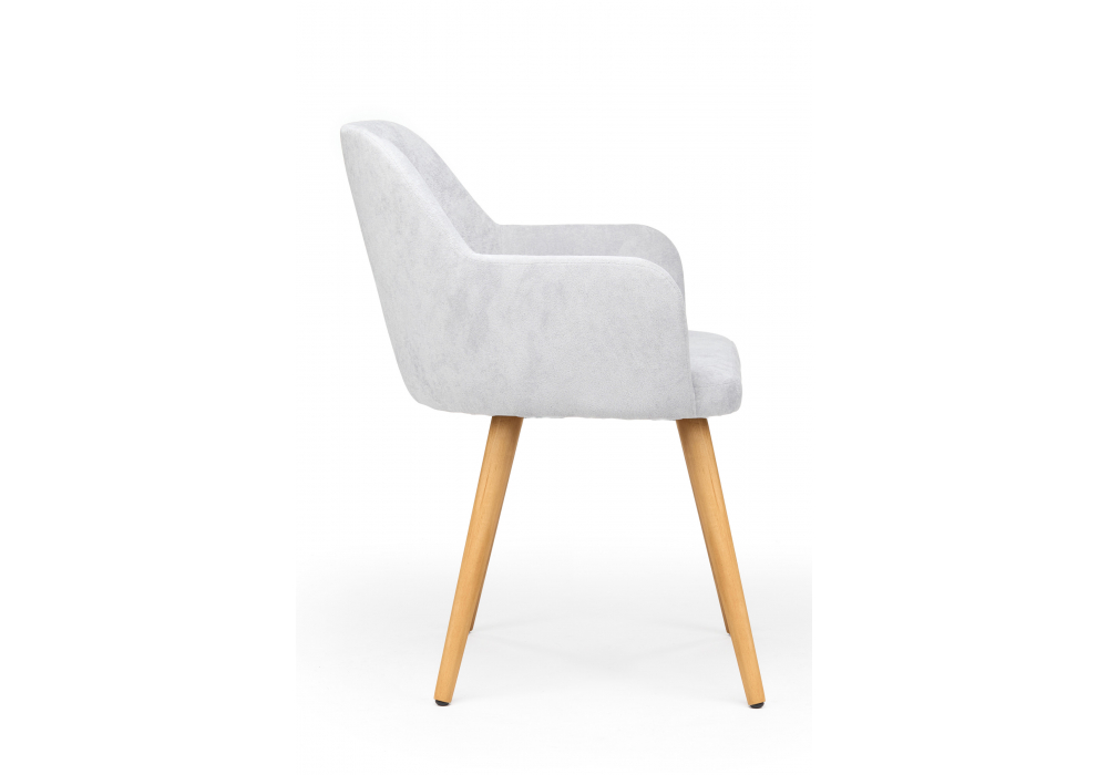 Деревянный стул Инфини 360 светло-серый (ocean 021) / светлое дерево