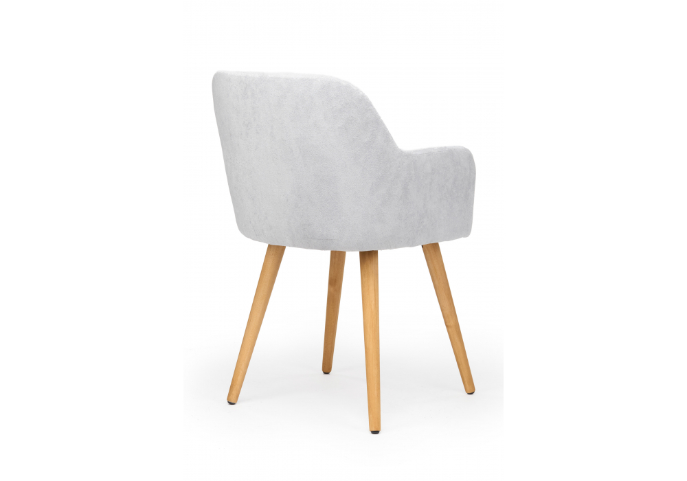 Деревянный стул Инфини 360 светло-серый (ocean 021) / светлое дерево