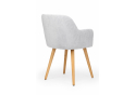 Деревянный стул Инфини 360 светло-серый (ocean 021) / светлое дерево