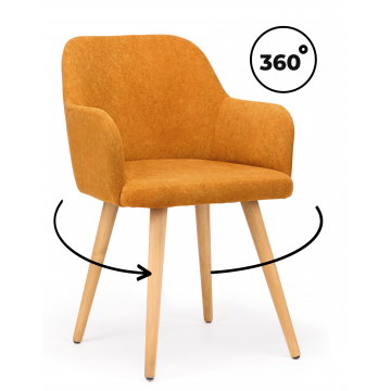 Деревянный стул Инфини 360 терракота (ocean 015) / светлое дерево