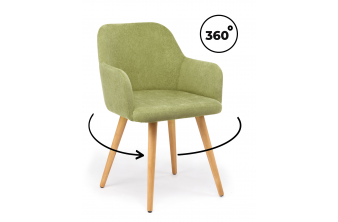 Деревянный стул Инфини 360 зеленый (ocean 013) / светлое дерево