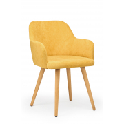 Деревянный стул Инфини горчичный (ocean 016) / светлое дерево