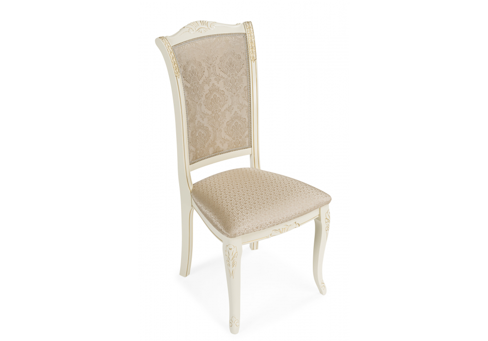 Деревянный стул Керия ткань К09/К10 (линур комби блеклый) / слоновая кость