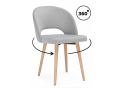 Деревянный стул Курбис 360 светло-серый (zd 960) / светлое дерево