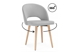 Деревянный стул Курбис 360 светло-серый (zd 960) / светлое дерево
