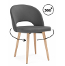 Деревянный стул Курбис 360 темно-серый (zd 995) / светлое дерево