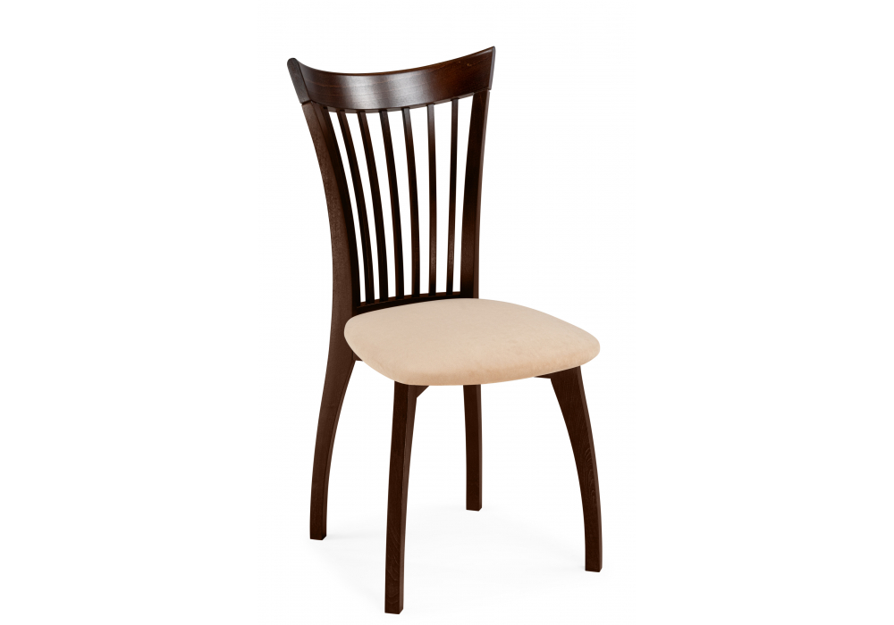 Деревянный стул Лидиос велюр тедди 008 / орех темный