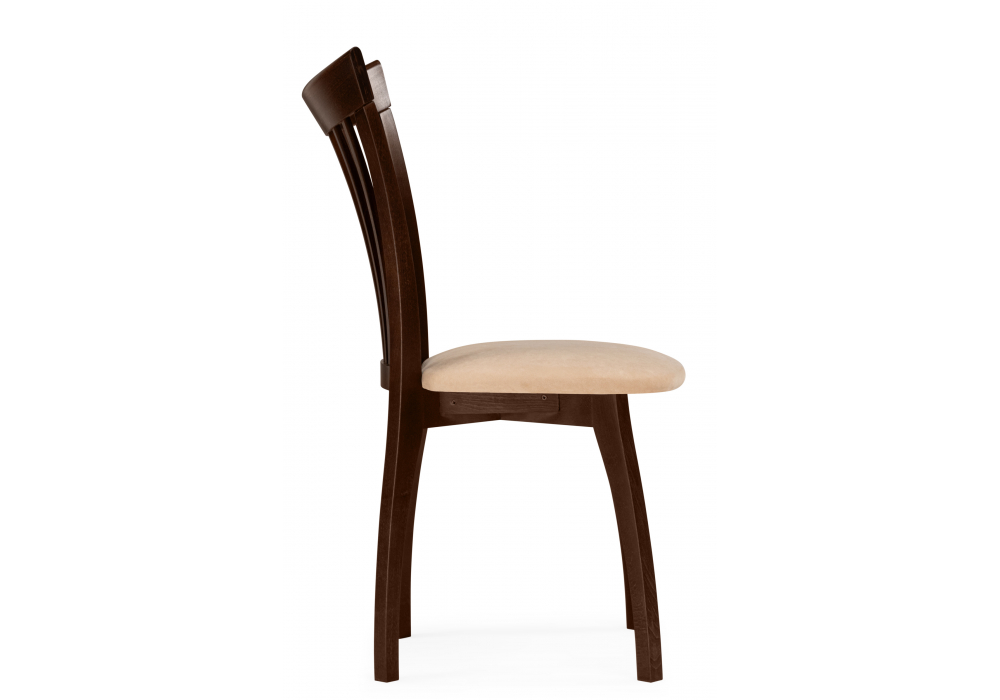 Деревянный стул Лидиос велюр тедди 008 / орех темный