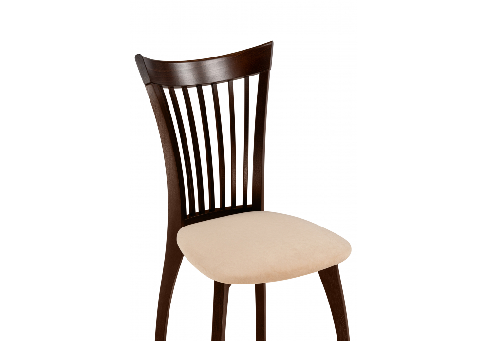 Деревянный стул Лидиос велюр тедди 008 / орех темный