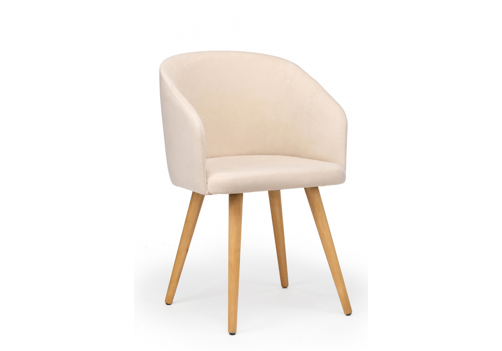 Деревянный стул Монер 360 бежевый (glory 03) / светлое дерево