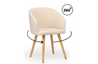 Деревянный стул Монер 360 бежевый (glory 03) / светлое дерево