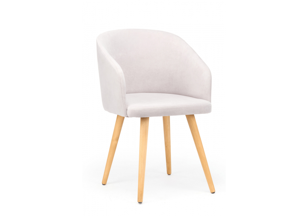 Деревянный стул Монер 360 светло-серый (glory 36) / светлое дерево