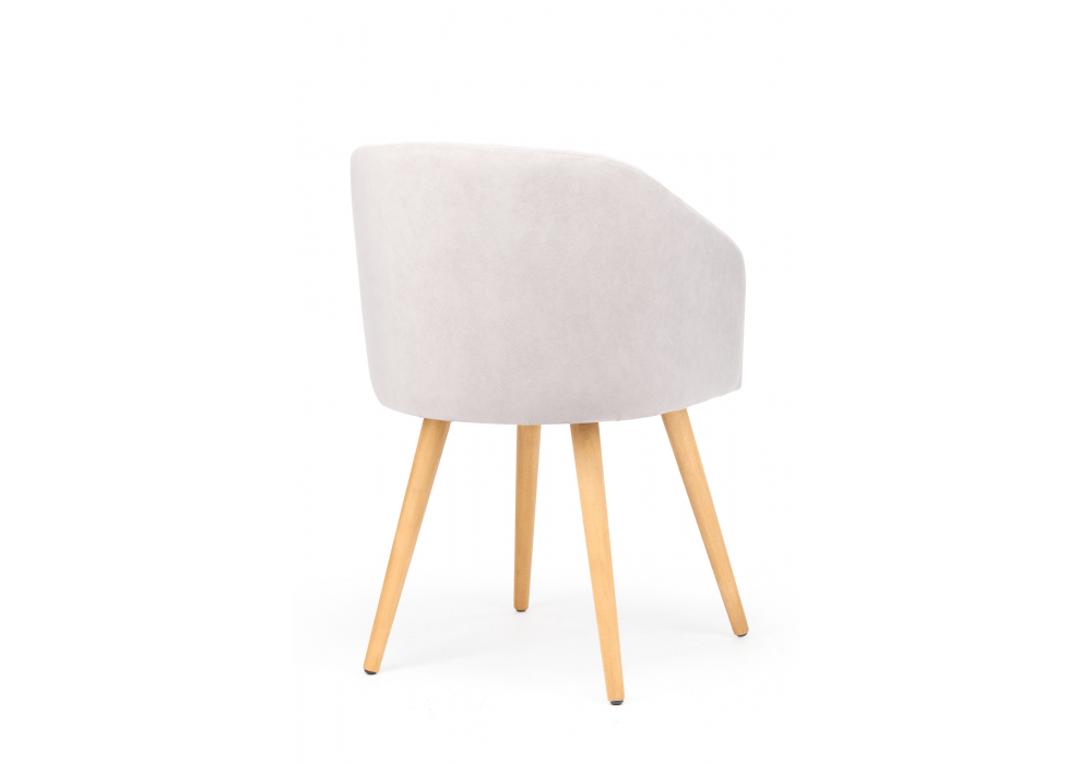 Деревянный стул Монер 360 светло-серый (glory 36) / светлое дерево