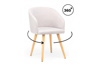 Деревянный стул Монер 360 светло-серый (glory 36) / светлое дерево