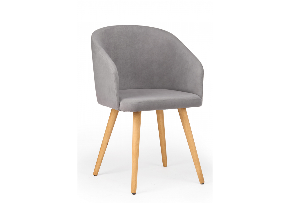 Деревянный стул Монер 360 темно-серый (glory 20) / светлое дерево