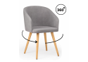 Деревянный стул Монер 360 темно-серый (glory 20) / светлое дерево
