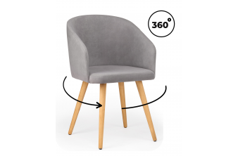 Деревянный стул Монер 360 темно-серый (glory 20) / светлое дерево